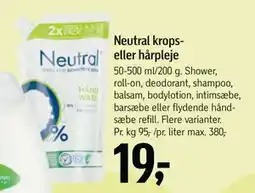Føtex Neutral krops- eller hårpleje tilbud