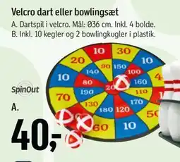 Føtex Dartspil i velcro tilbud