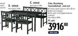 Føtex Rosenborg havemøbelsæt - mat sort tilbud