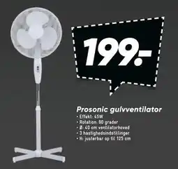 Bilka Prosonic gulvventilator tilbud