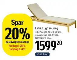 Føtex Spar 20% på udvalgte solsenge tilbud