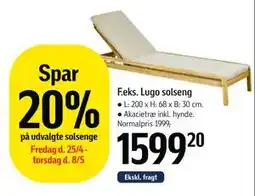 Føtex Lugo solseng tilbud