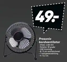 Bilka Prosonic bordventilator tilbud