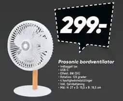 Bilka Prosonic bordventilator tilbud