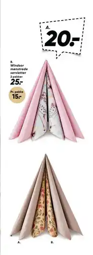 Bilka Windsor servietter tilbud