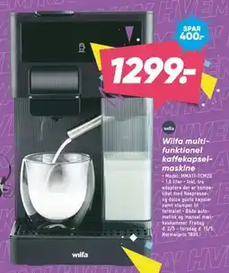 Bilka Wilfa multi funktionel kaffekapsel maskine tilbud