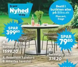 Bilka Rosenheim havebord tilbud