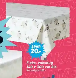 Bilka voksdug 140 x 300 cm tilbud