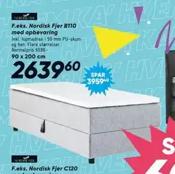 Bilka Nordisk Fjer B110 med opbevaring tilbud