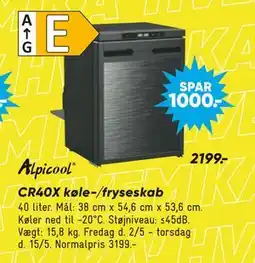Bilka CR40X køle-/fryseskab tilbud