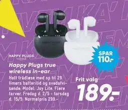 Bilka Happy Plugs true wireless in-ear tilbud
