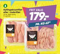 Bilka Kyllingebrystfilet eller -inderfilet tilbud