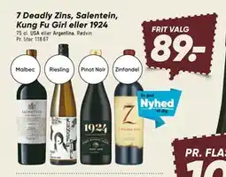 Bilka 7 Deadly Zins, Salentein, Kung Fu Girl eller 1924 tilbud
