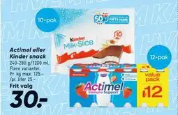 Bilka Actimel eller Kinder snack tilbud