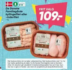 Bilka De Danske Familiegårde kyllingefilet eller -inderfilet tilbud