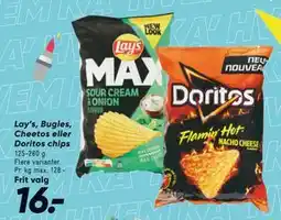 Bilka Lay’s, Bugles, Cheetos eller Doritos chips tilbud
