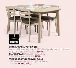 Daells Bolighus SPISEBORD SKOVBY SM 118 tilbud