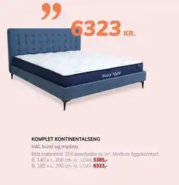 Daells Bolighus KOMPLET KONTINENTALSENG tilbud