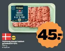 Netto Velsmag dansk hakket grisekød 8-12% tilbud