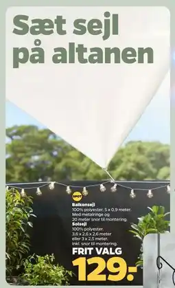 Netto Solsejl tilbud