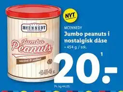 Lidl Jumbo peanuts i nostalgisk dåse tilbud