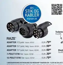 Thansen Alt i STIK OG KABLER tilbud