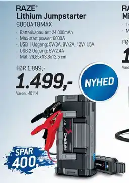 Thansen Lithium Jumpstarter tilbud