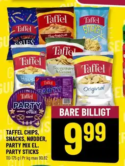 Løvbjerg TAFFEL chips, snacks, nødder, party mix el. party sticks tilbud