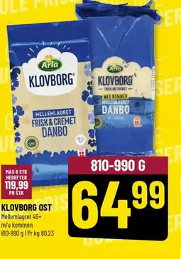 Løvbjerg KLOVBORG OST tilbud