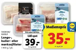 Lidl THORFISK/HAVBLÅ Lange-, kuller- eller mørksejfileter tilbud