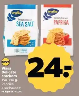 Netto Wasa Delicate crackers eller RugSprød tilbud