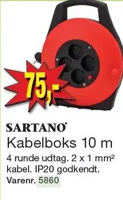 Harald Nyborg SARTANO Kabelboks 10 m tilbud