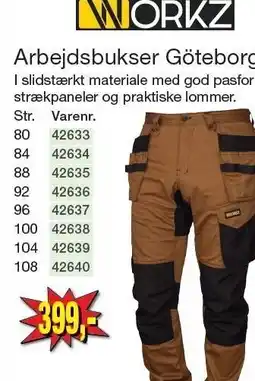Harald Nyborg WORKZ Arbejdsbukser Göteborg tilbud