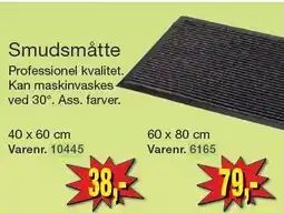 Harald Nyborg Smudsmåtte 40 x 60 cm eller 60 x 80 cm tilbud