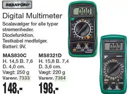 Harald Nyborg Digital Multimeter MAS830C eller MS8321D tilbud