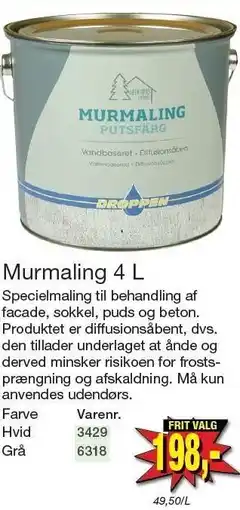 Harald Nyborg DROPPEN Murmaling 4 L tilbud