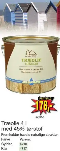 Harald Nyborg DROPPEN Træolie 4 L med 45% tørstof tilbud