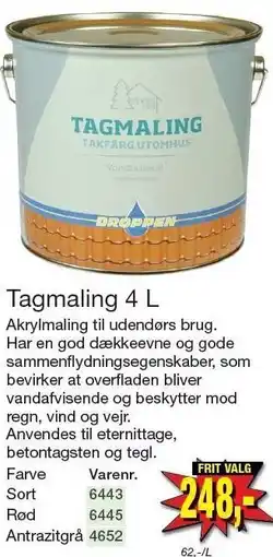 Harald Nyborg DROPPEN Tagmaling 4 L tilbud