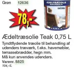 Harald Nyborg DECORA Ædeltræsolie Teak 0,75 L tilbud