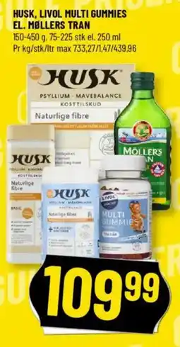 Løvbjerg HUSK, LIVOL MULTI GUMMIES EL. MØLLERS TRAN tilbud