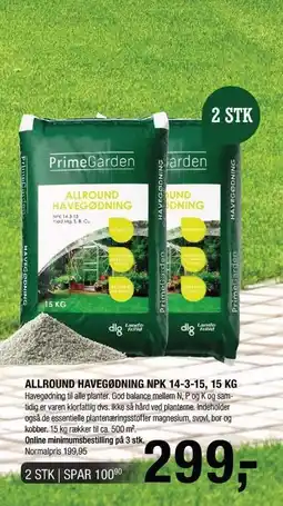 Land & Fritid Allround havegødning NPK 14-3-15, 15kg tilbud