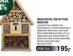Land & Fritid Insekthotel for nyttige insekter tilbud
