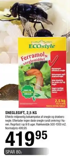 Land & Fritid Sneglegift, 2,5 kg tilbud