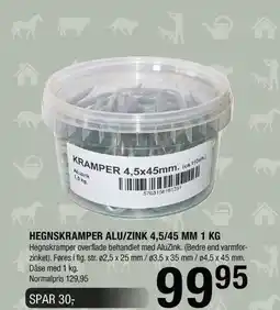 Land & Fritid Hegnskramper Alu/Zink 4,5/mm 1 kg tilbud