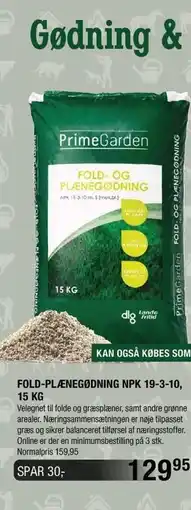 Land & Fritid Fold-plænegødning NPK 19-3-10, 15 kg tilbud