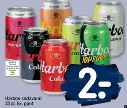 REMA 1000 Harboe sodavand 33 cl. Ex. pant tilbud