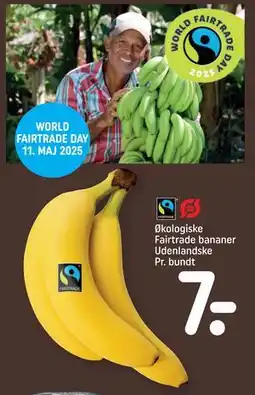 REMA 1000 Økologiske Fairtrade bananer Udenlandske Pr. bundt tilbud