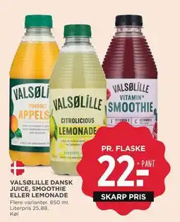 MENY VALSØLILLE DANSK JUICE, SMOOTHIE ELLER LEMONADE tilbud