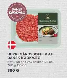 MENY HERREGÅRDSBØFFER AF DANSK KØDKVÆG tilbud
