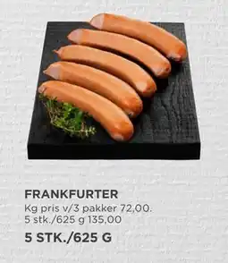 MENY FRANKFURTER tilbud